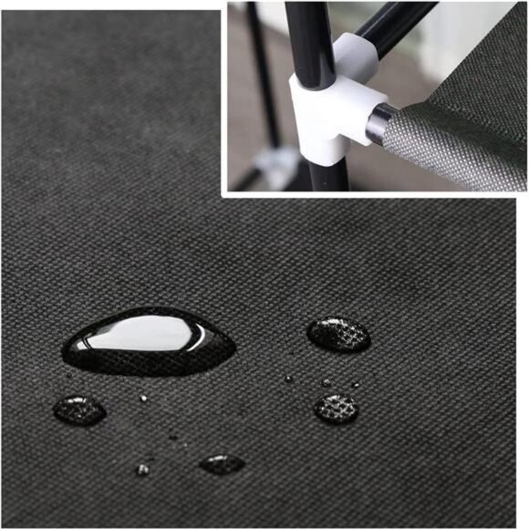 50 Inch Wardrobe Closet, with Non-Woven Fabric Cover and Hanging Rods - Picture 1 of 6